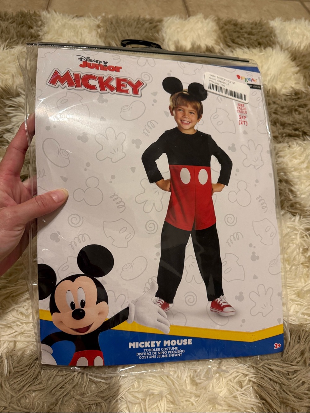 Disney Mickey Mouse Toddler Costume - Black Red
